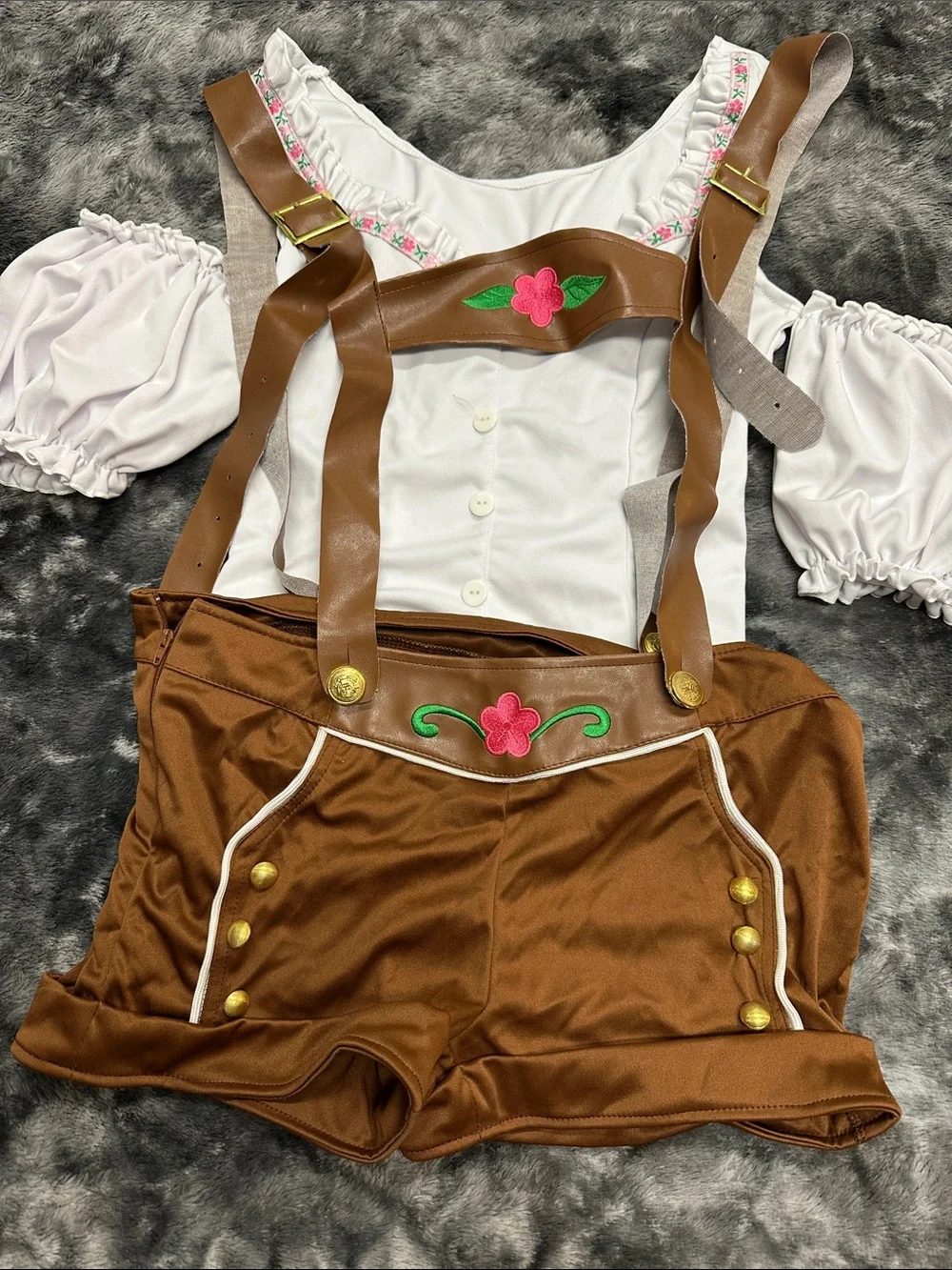 Leg Ave Brown Oktoberfest Lederhosen Sexy costume - Picture 2 of 9